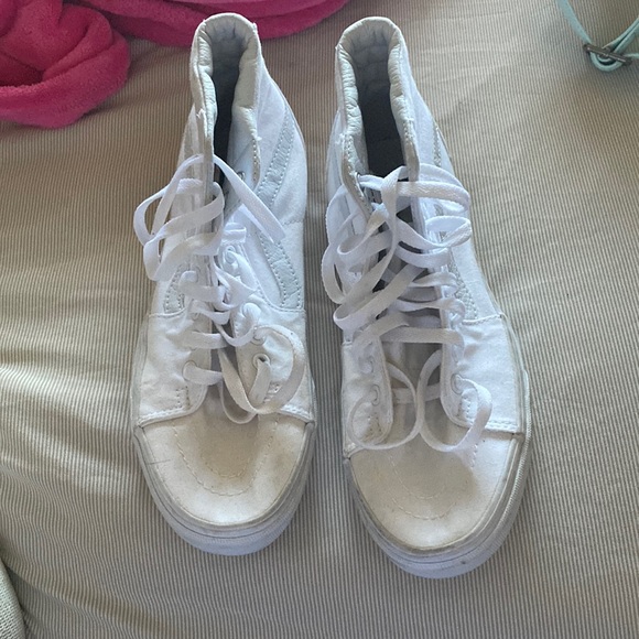 Vans Shoes - White High Top Vans womens size 9